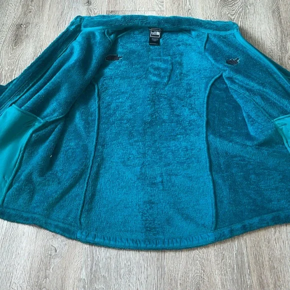 Osito Green North Face Jacket fuzzy fleece green size large